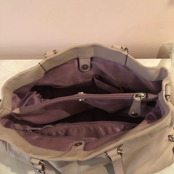 Coach Pale Pink/Tan leather bag - Picture 9 of 13